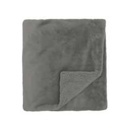 Murmur Skye Faux Fur Throw, Storm Grey - thumbnail 1