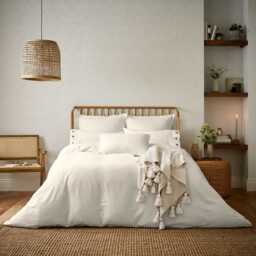 William Morris Pure Linen Cotton Single Duvet Cover, White - thumbnail 2