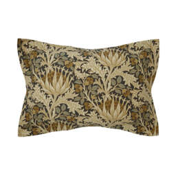 William Morris Artichoke Double Duvet Cover Set, Charcoal and Mustard - thumbnail 2