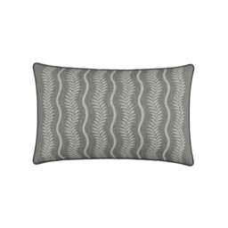 Bedeck of Belfast Ariane Cushion 70cm x 40cm, Charcoal & Linen - thumbnail 1