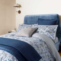 Bedeck of Belfast Lorelei Sham Pillowcase, Powder Blue & Linen - thumbnail 2