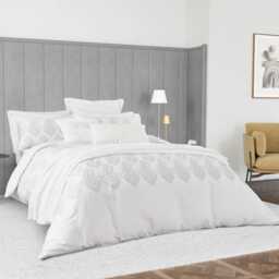 Nalu Nicole Scherzinger Dalisay Kingsize Duvet Cover Set, White & Silver - thumbnail 2