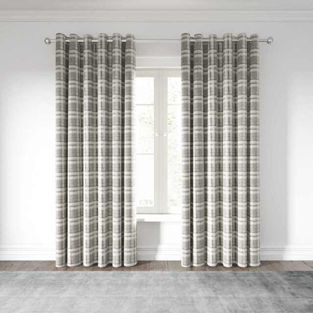 "Helena Springfield Harriet Lined Curtains 66"" x 90"", Mocha" - image 1