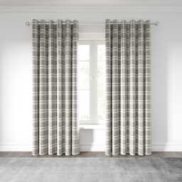 "Helena Springfield Harriet Lined Curtains 66"" x 90"", Mocha" - thumbnail 1