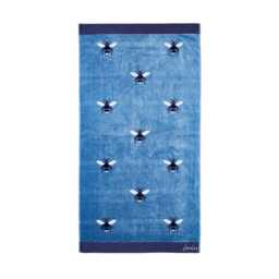 Joules Botanical Bee Hand Towel, Pale Blue - thumbnail 1