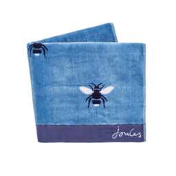 Joules Botanical Bee Hand Towel, Pale Blue - thumbnail 2