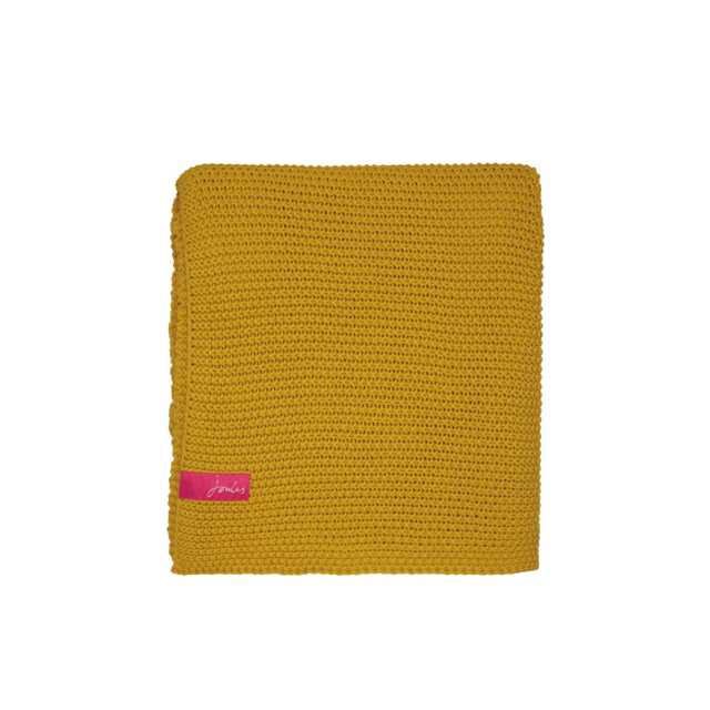 Joules Bedding, Moss Stitch Throw, Yellow - image 1
