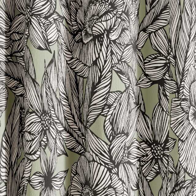 "Ted Baker Vietnm Lined Curtains 66"" x 72"", Sage" - image 1