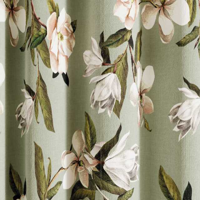 "Ted Baker Opal Floral Lined Curtains 90"" x 90"", Sage" - image 1