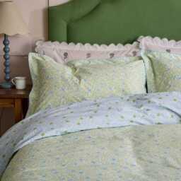 Joules Trailing Ditsy Double Duvet Cover SET, Green - thumbnail 1