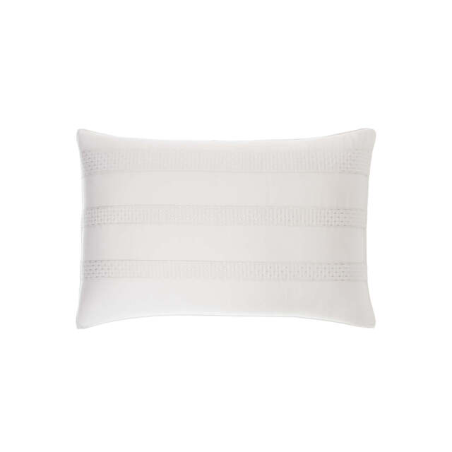 Donna Karan Silky Stripe Standard Pillowcase, Platinum - image 1