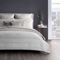 Donna Karan Silky Stripe Standard Pillowcase, Platinum - thumbnail 2
