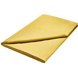 1951 Plain Dye Percale Single Flat Sheet, Ochre