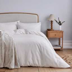 Helena Springfield Brushed Cotton Super Kingsize Duvet Cover SET, White - thumbnail 2