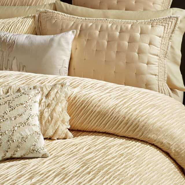 Donna Karan Gold Dust Double Duvet Cover, Gold - image 1
