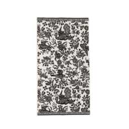 Burleigh x Bedeck of Belfast Regal Peacock Bath Towel, Charcoal/White - thumbnail 1