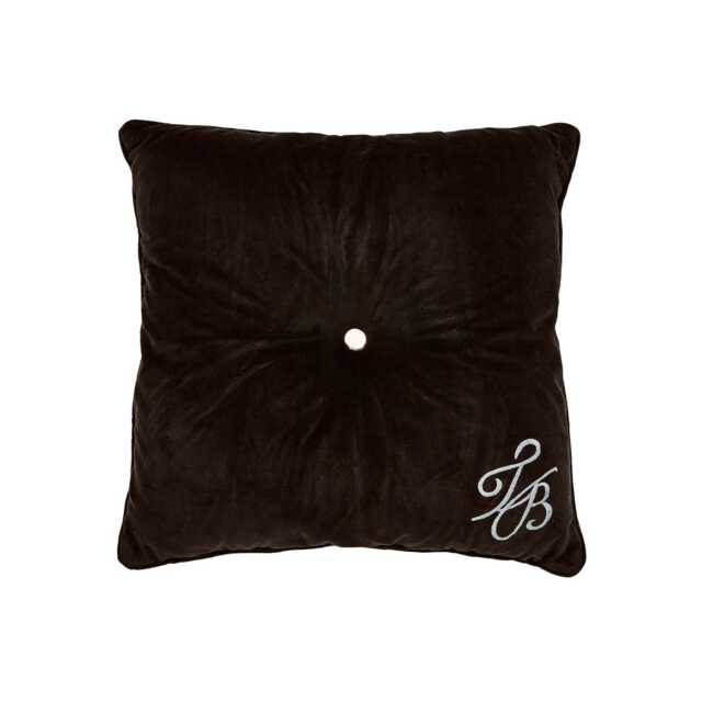 Ted Baker Branded Button Cushion 50cm x 50cm, Black - image 1