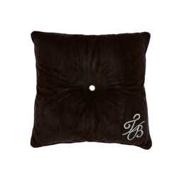 Ted Baker Branded Button Cushion 50cm x 50cm, Black