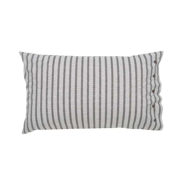 Bedeck of Belfast Florence Pair of Standard Pillowcases, Chalk/Charcoal - image 1