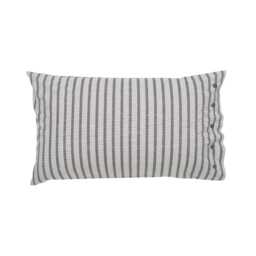 Bedeck of Belfast Florence Pair of Standard Pillowcases, Chalk/Charcoal - thumbnail 1