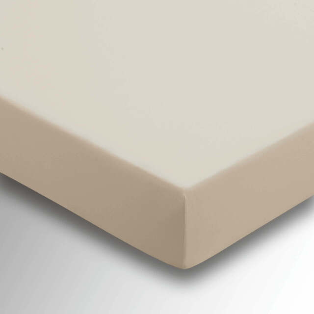 Helena Springfield Percale Kingsize (36cm Deep) Fitted Sheet, Stone