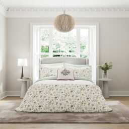 V&A Flora Double Duvet Cover Set, Duck Egg - thumbnail 2