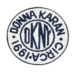 DKNY Circle Logo Bath Mat, Navy & White - thumbnail 2