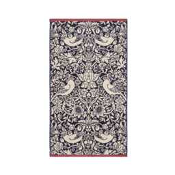 William Morris Strawberry Thief Bath Towel, Blue - thumbnail 1