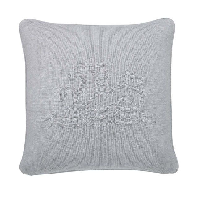 Bedeck of Belfast Signature Knit Cushion 45cm x 45cm, Silver - image 1