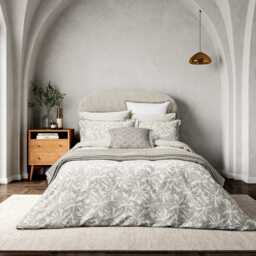 Bedeck of Belfast Cora Double Duvet Cover Set, Linen/Grey - thumbnail 2