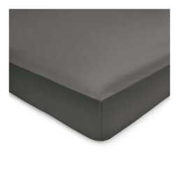 By Bedeck 500 Thread Count Plain Dye Kingsize Fitted Sheet, Grey - thumbnail 2
