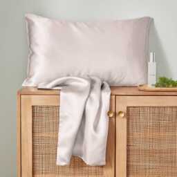 Murmur Silk Standard Pillowcase, Rose - thumbnail 1