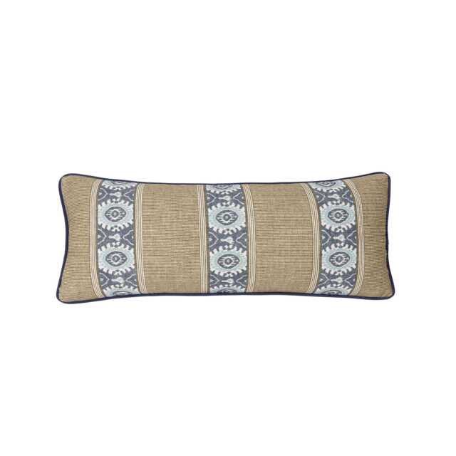 Bedeck of Belfast Rayanne Cushion 70cm x 30cm, Soft Teal & Green - image 1