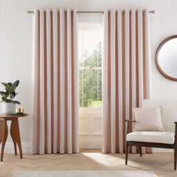 "Helena Springfield Eden Lined Curtains 66"" x 54"", Blush" - thumbnail 1