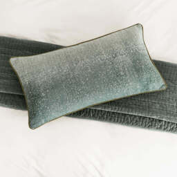 Bedeck of Belfast Rare Earth Aura Cushion 70cm x 40cm, Nettle Green - thumbnail 2