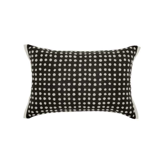 Harlequin Sumi Cushion 60cm x 40cm, Pearl & Charcoal - image 1