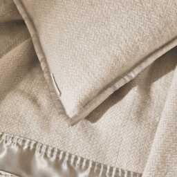 Murmur Lewin Wool Herringbone Woven Cushion 45cm x 45cm, Linen - thumbnail 2
