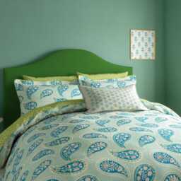 Land & Shore Melody Single Duvet Cover SET, Green - thumbnail 1