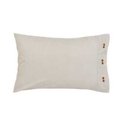 Bedeck of Belfast Alba Pair of Standard Pillowcases, Charcoal & Tan