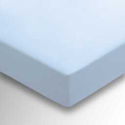 Helena Springfield Brushed Cotton Single Fitted Sheet, Chambray Blue - thumbnail 1