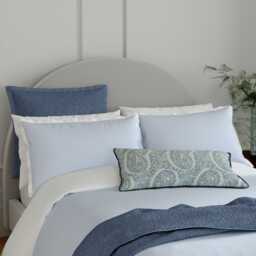 Bedeck of Belfast Demi Super Kingsize Duvet Cover Set, Blue - thumbnail 1