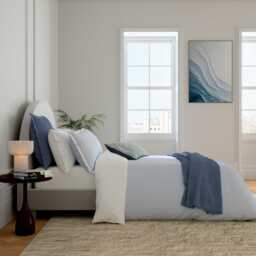 Bedeck of Belfast Demi Super Kingsize Duvet Cover Set, Blue - thumbnail 2