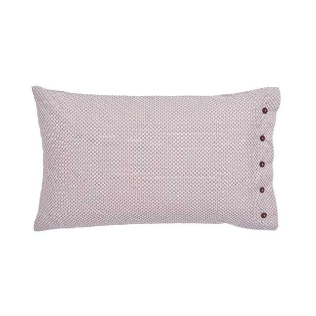 Bedeck of Belfast Katara Pair of Standard Pillowcases, Pink/Grey - image 1