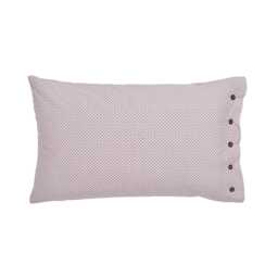 Bedeck of Belfast Katara Pair of Standard Pillowcases, Pink/Grey