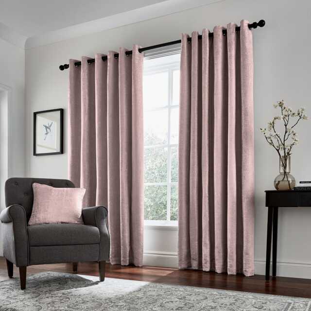 "Helena Springfield Roma Lined Curtains 66"" x 54"", Rose" - image 1