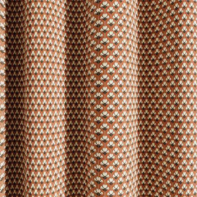 "Ted Baker Palm Geo Lined Curtains 90"" x 54"", Terracotta" - image 1