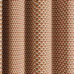 "Ted Baker Palm Geo Lined Curtains 90"" x 54"", Terracotta"