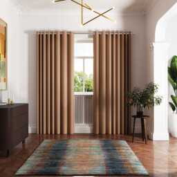 "Ted Baker Palm Geo Lined Curtains 90"" x 54"", Terracotta" - thumbnail 2
