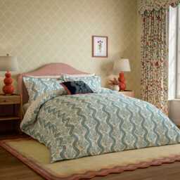Sanderson Aubrey Double Duvet Cover SET, Indigo - thumbnail 2