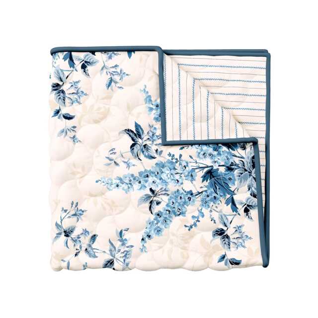 V&A Larkspur Meadow Throw, Blue - image 1